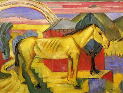 Langes gelbes Pferd Franz Marc